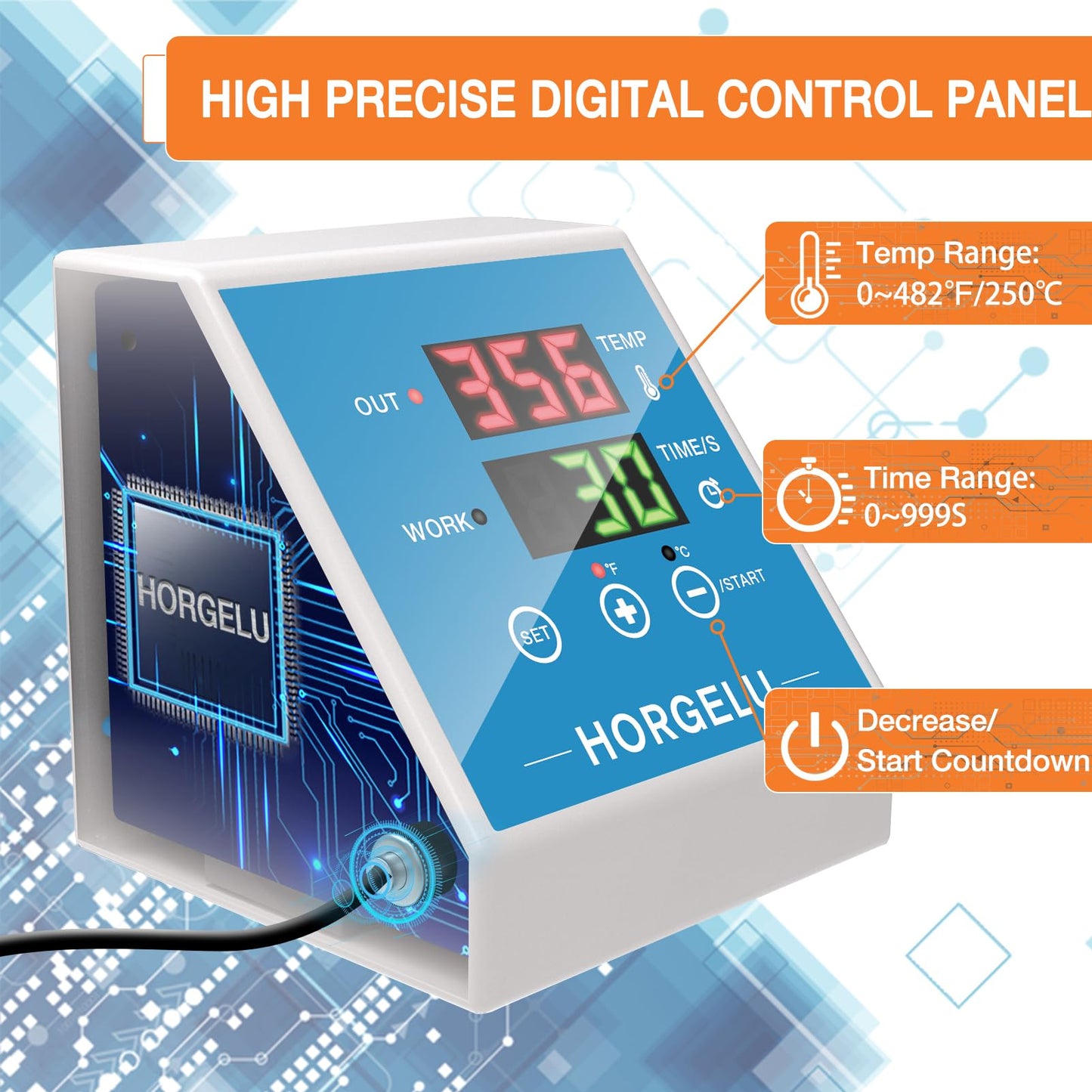 Horgelu 5 in 1 Heat Press Machine 15x15 Inch Heat Transfer Machine 360-Degree Swing Away Multifunction Digital Sublimation Combo Heat Press for T Shirt Mug Hat Plate for Commercial Home 110V