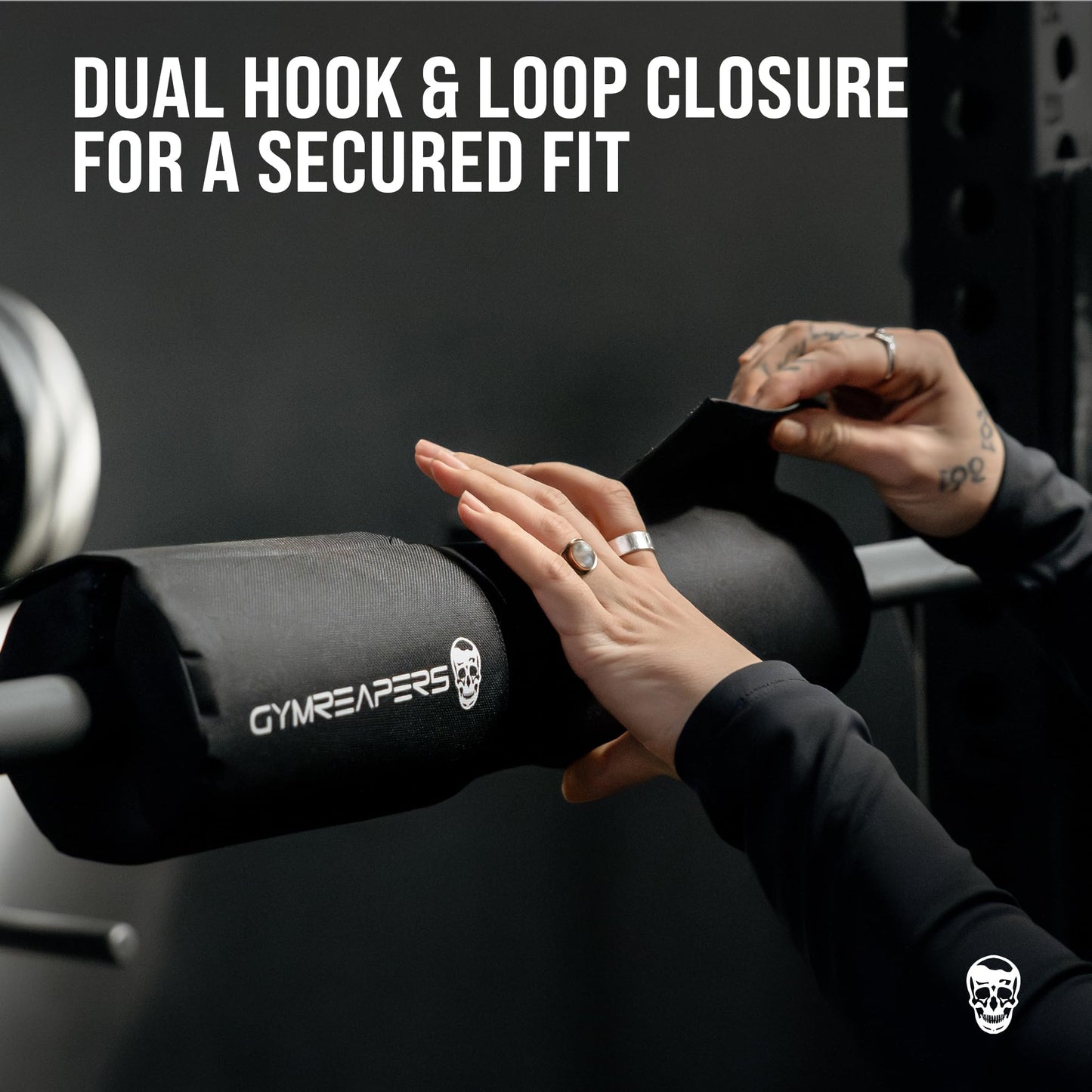 Gymreapers Barbell Squat Pad - Protective Bridge Pad for Hip Thrust, Squats, Lunges - Hip Support, Neck Protection for Bar (Black Covered)