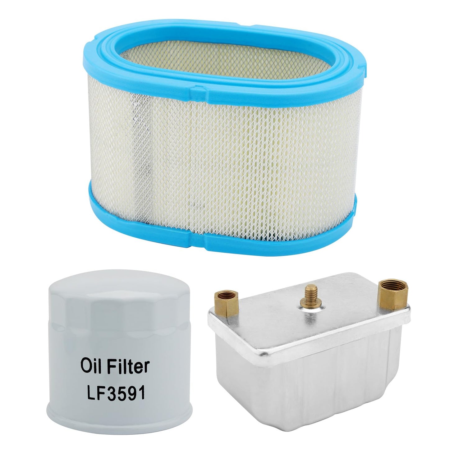 1492513 Fuel Filter, 122-0833 Spin-On Oil Filter & 140-2897 Air Filter, Compatible With Onan Cummins RV QD Series HDKAH, HDKAK, HDKAJ, HQD Series, Quiet Diesel Generator, Replaces# 149-2513, BF806