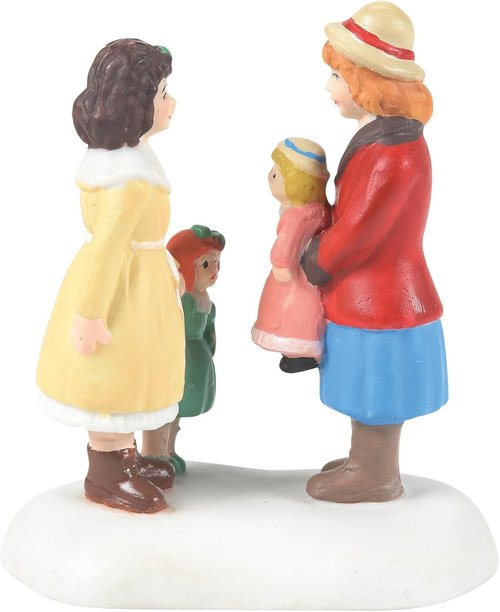 Department 56 | Dickens Village Accessories - Girls With Their Dolls Figurine, 2.13 Inch, Multicolor