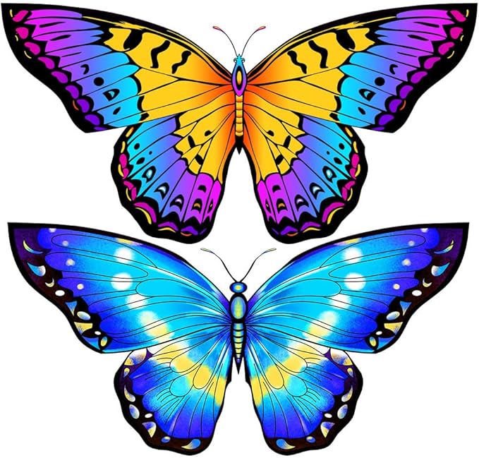 HONBO Butterfly Kites for Kids & Adults,55" x 28" Large Beginner Kite for Kids Ages 4-8,Easy to Fly for Beginners, Each Kite with 300ft Line Handle,Beach Kites for Outdoor Activities & Family Trip