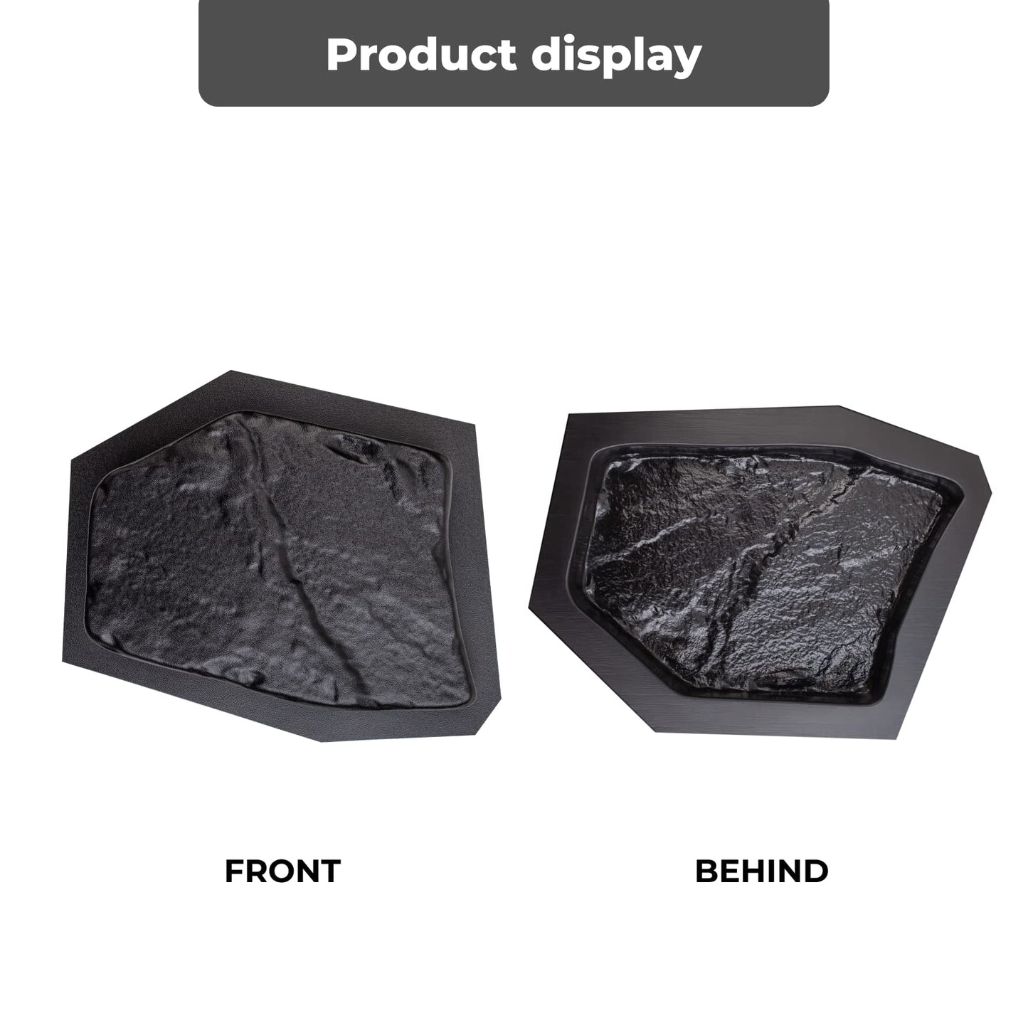 4 pcs Beautiful Plastic Form Big Pathmaker Concrete Molds & 6 pcs Flagstone Molds ABS 2mm Cement Mold - Paving DIY Stepping Stone Mold