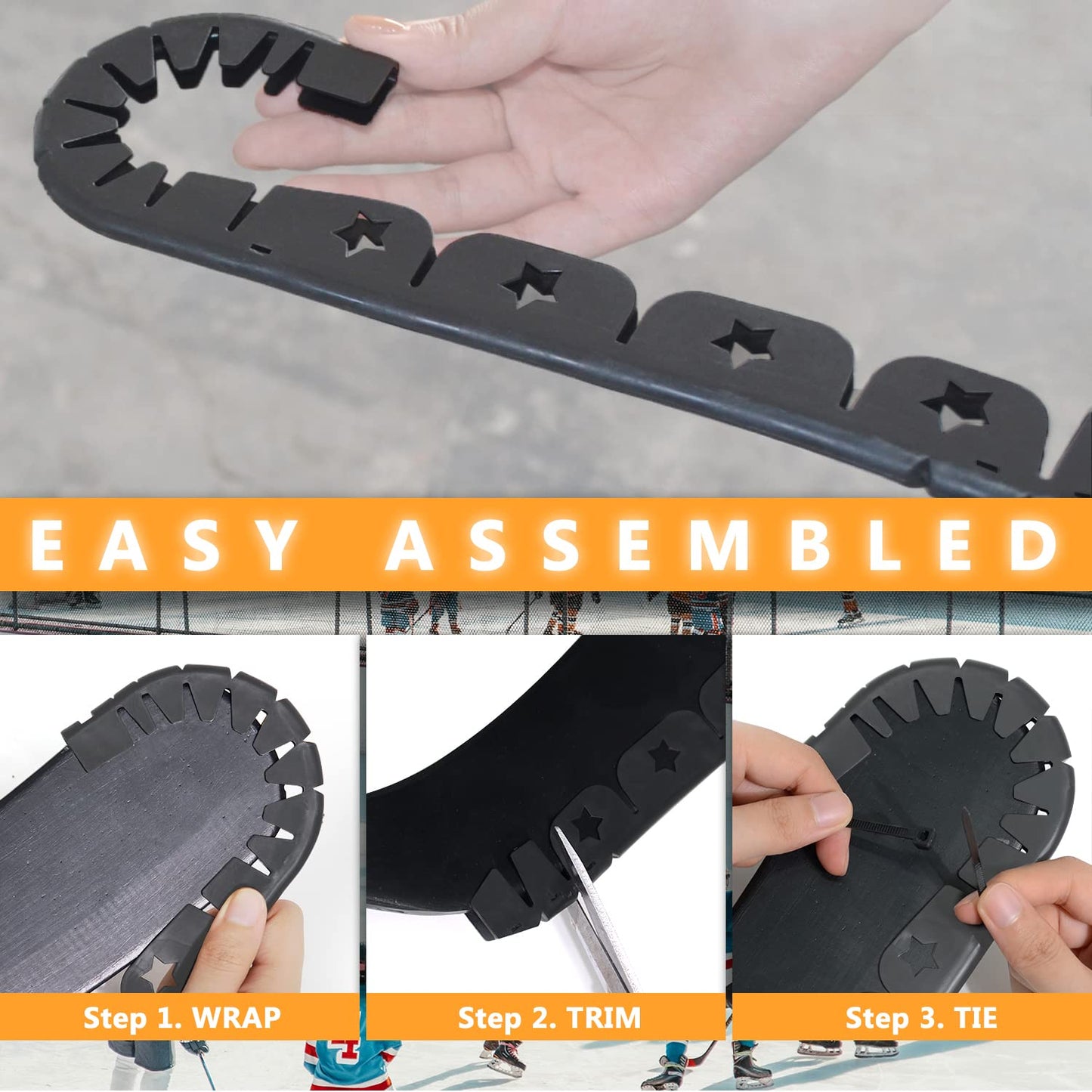 UPTTHOW 5Pack Ice Hockey Stick Protector Blade Wrap Guard Edge Cover for Off Ice Outdoor Hockey Training and Sport Practice Aid - Hockey Gifts, Accessories, Equipment, Great for Kids or Adults