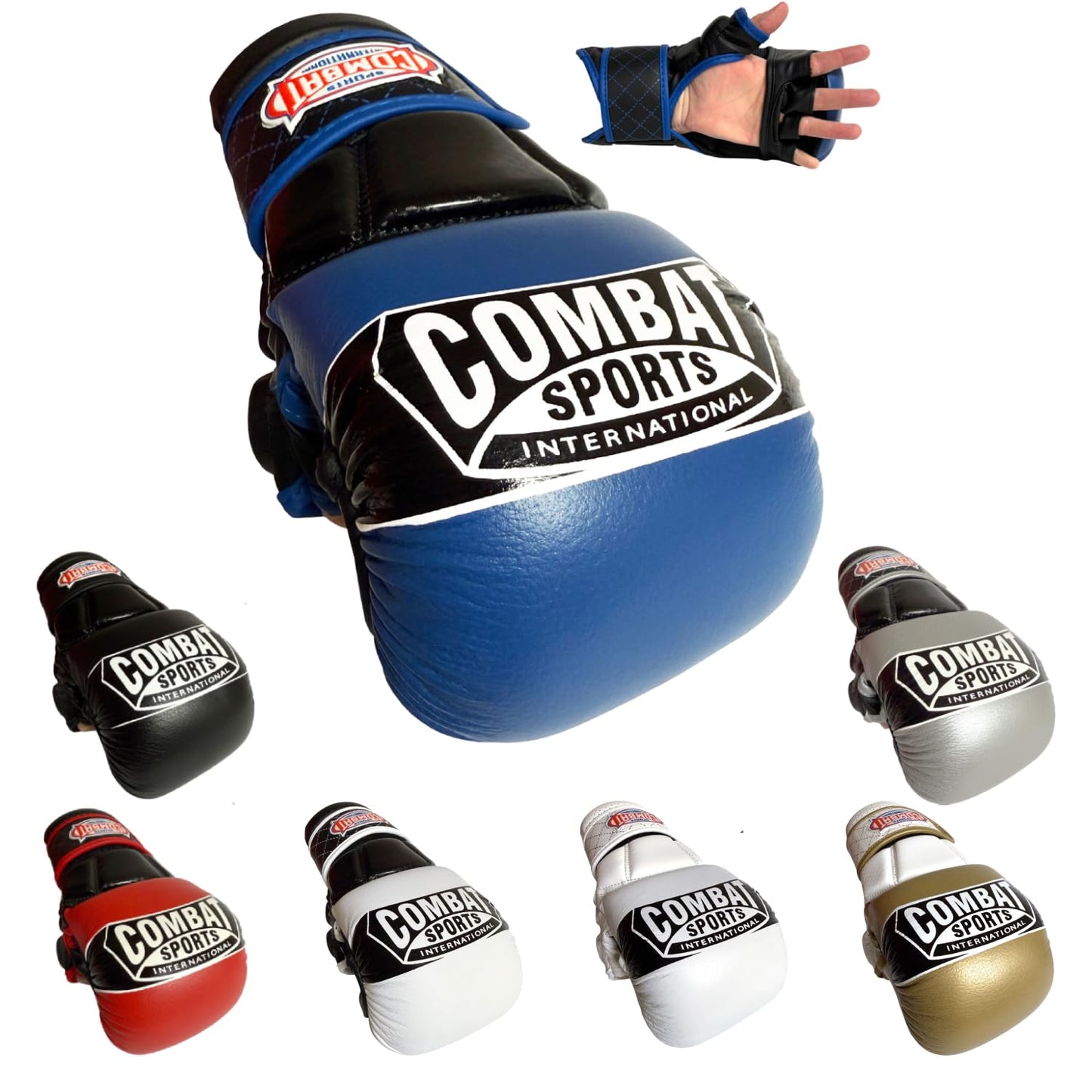 Combat Sports Max Strike MMA Training Gloves, Open-Palm, Fingerless Padded Boxing Gloves for Muay Thai, Kickboxing, and Martial Arts, Ideal for Men and Women, Essential MMA Gear