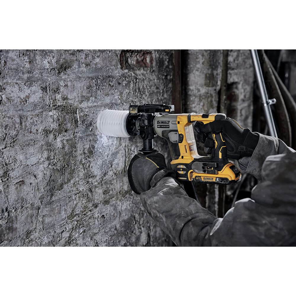 DEWALT 20V MAX SDS Plus Rotary Hammer Drill, Cordless, 5/8 in., Tool Only (DCH172B), Special Feature Brushless Motor, Compact