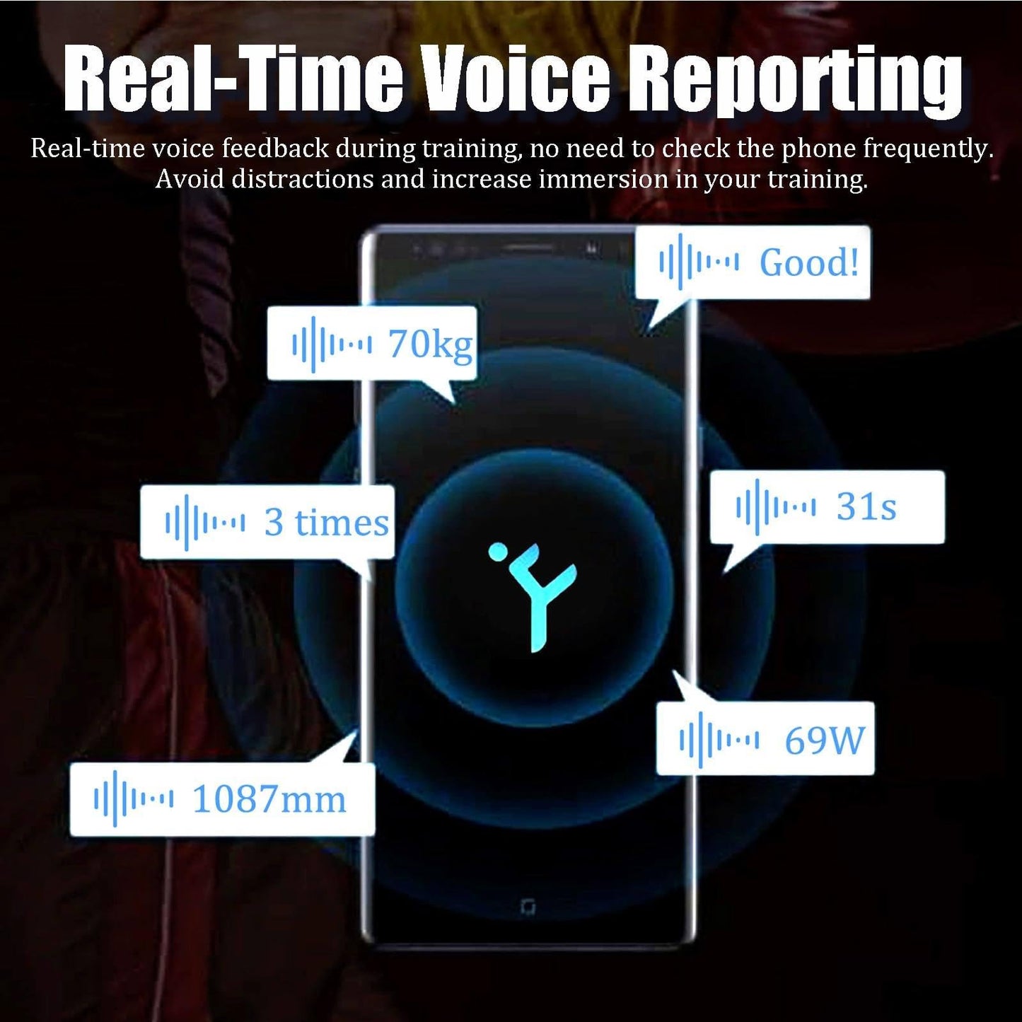 richigblosmum 50H Cordless VBT Tracker with App & Voice Feedback, Gym Linear Encoder for Real-Time Speed & Power, Full Kit for Squats, Lifts & Sled Drags
