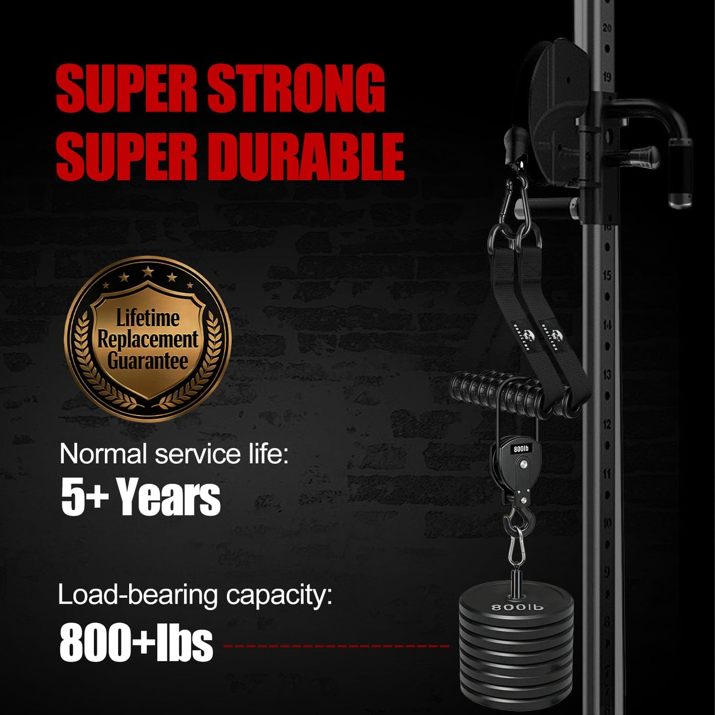 Obbilenc Heavy Duty Gym Workout Handles - Strong, Non-Slip & Comfortable Rubber Exercise Grip Attachments, Replacement Fitness Equipment Accessorys for Cable Machine, LAT Pulldown and Resistance Band