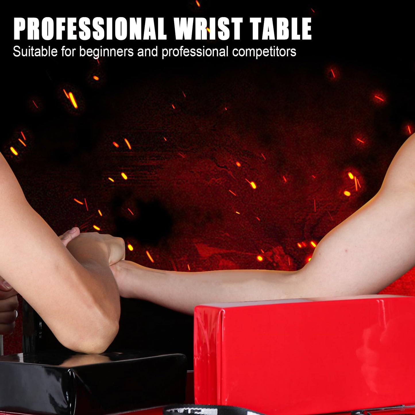 INNOLIFE Professional Arm Wrestling Battle Table, Arm Strength Training Equipment Competition Training Arm Wrestling Table for Use in Home Gym, Red