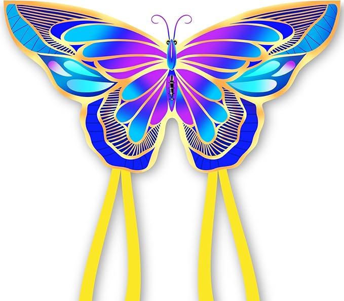 Xida Butterfly Kite for Kids & Adults, Easy to Fly, Ages 4-8, Large Kite with 300ft Handle, Perfect for Beach Trips