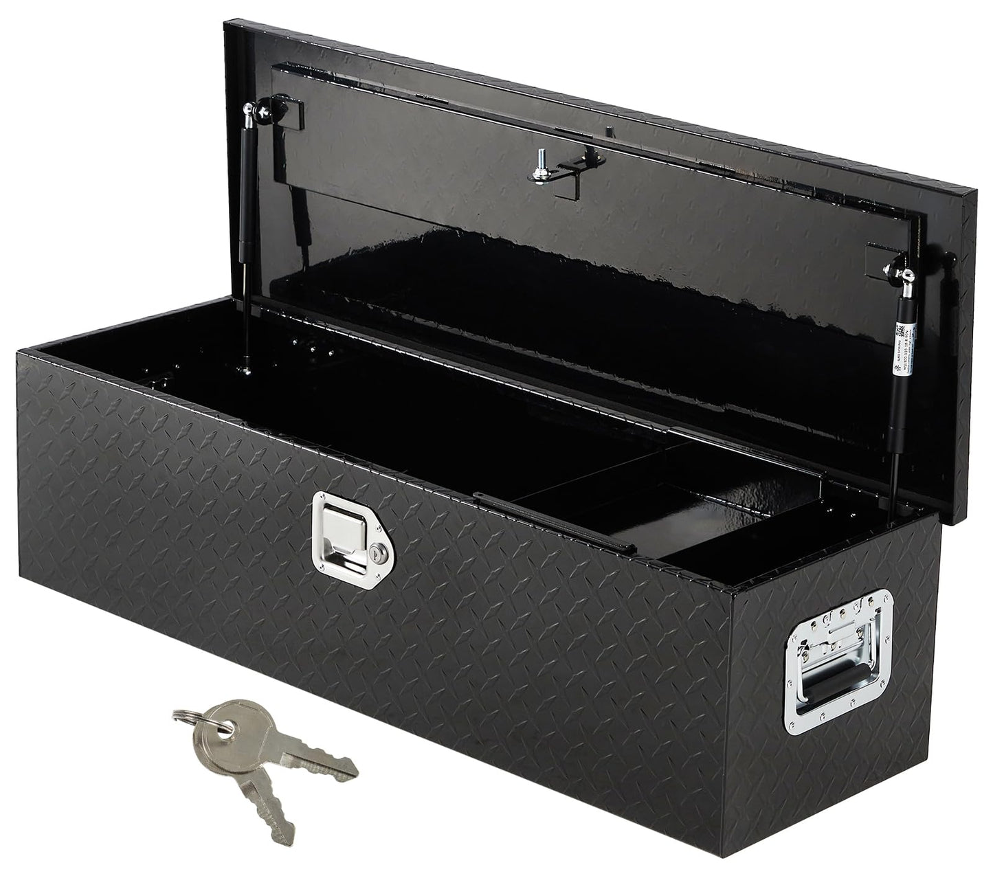 GarveeTech 39 in Aluminum Truck Tool Box, Truck Bed Storage Box with Security Lock and Wider Handles, Heavy Duty Waterproof Tool Box Organizer Chest for Pick Up Truck Rv Trailer - Black