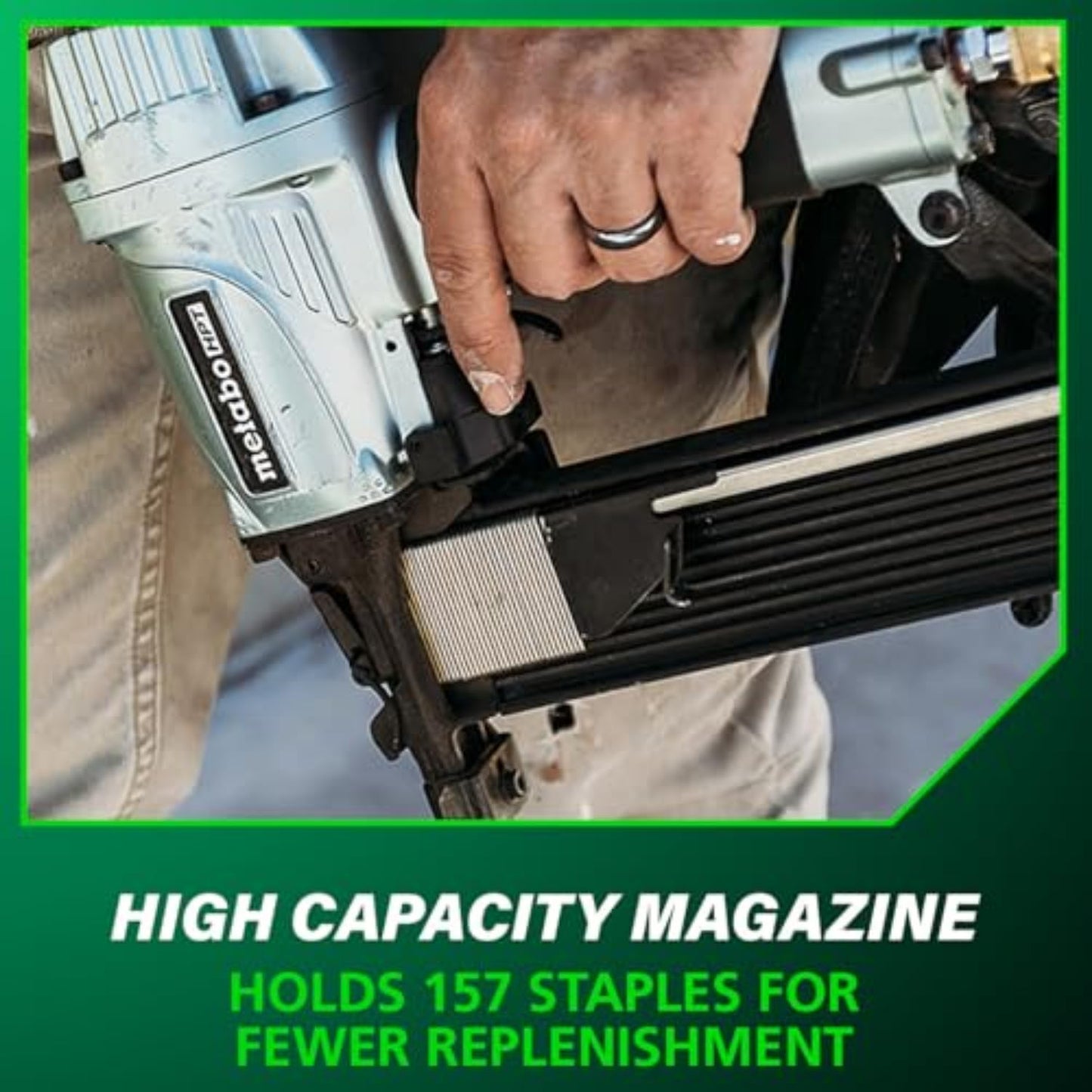Metabo HPT ½-Inch Standard Crown Stapler | Pro Preferred Brand of Pneumatic Nailers | 16 Gauge | Accepts 3/4-Inch to 2-Inch Staples | Ideal for Insulation, Sheathing, & Subfloor Installation | N5010A