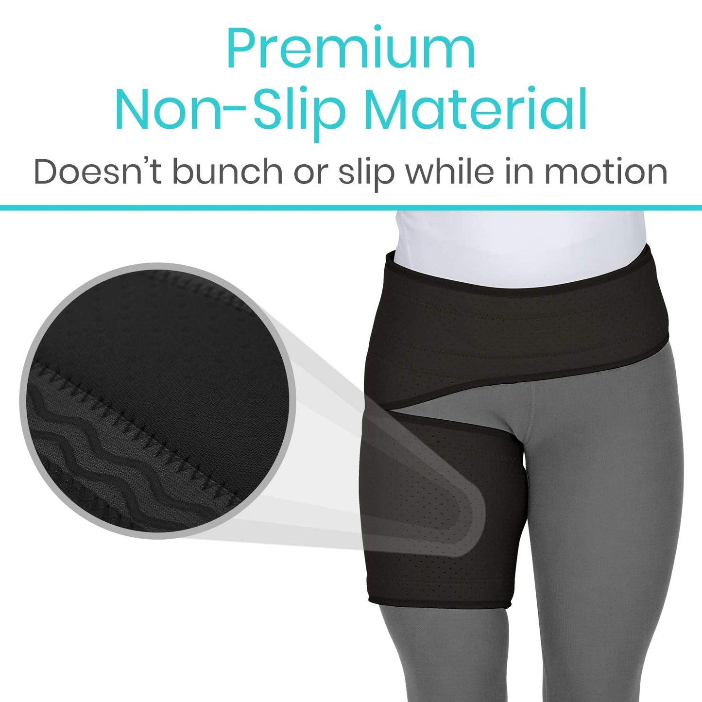 Vive Hip and Groin Brace - Sciatica Brace - Bursitis Hip Pain Relief for Women and Men - Hip Flexor Compression Wrap Support - Thigh, Hamstring Recovery for Joints, Nerve Pulled Muscles and Arthritis