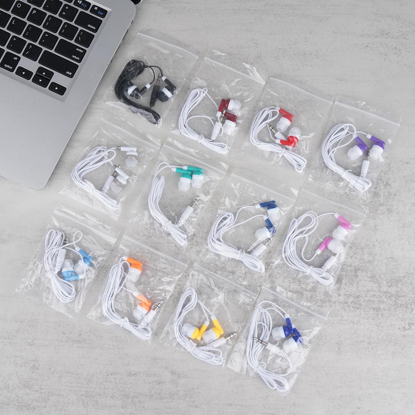 Waneni 30 Pack Set Colors,30 Pack) Wholesale Bulk Earbuds Headphones Class for School Classroom Students Kids Children
