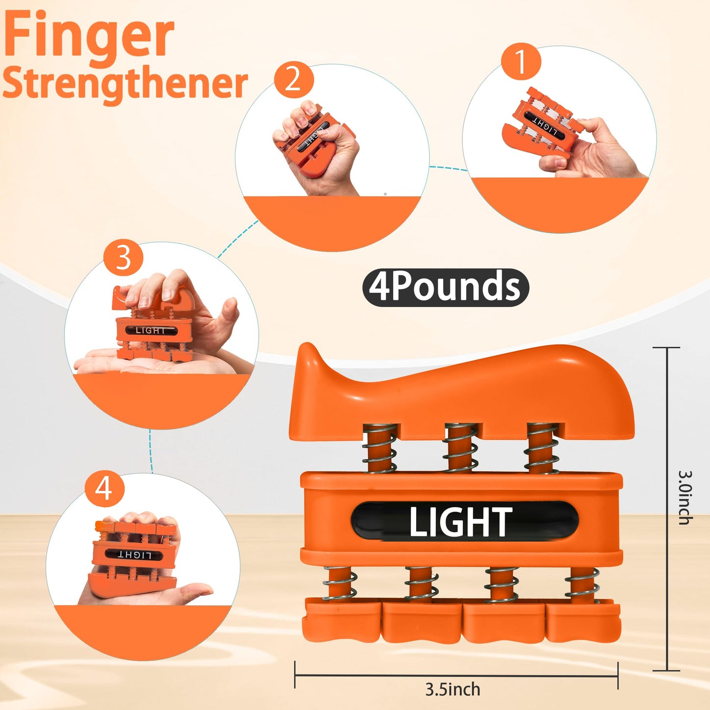 DICYWUDI Grip Strength Trainer, Finger Strength Trainer for Grip Strength Training for Fingers, Wrists, and Hands for Home, Office, Gym, Climbing, Athletes, Musicians, and Therapy