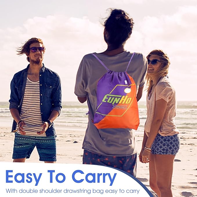 EunHo Dual Sided Cornhole Bags Regulation Set of 8 Professional Cornhole Bean Bags Slick and Stick for Tossing Game-All Weather
