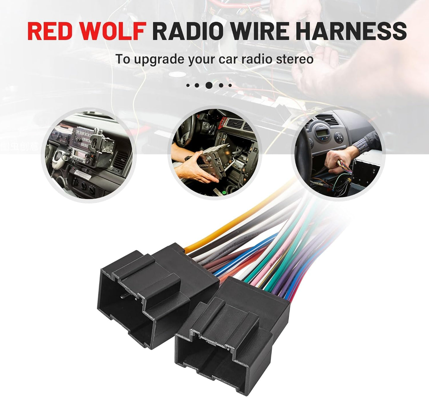 2005-2015 2007-2014 RED WOLF Car Radio Wiring Harness Fit for Chevy Silverado, GMC Enclave Yukon Savana Buick Install
