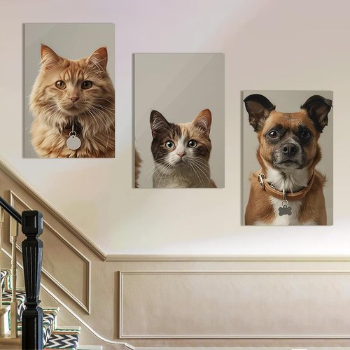 Custom Canvas Prints - Personalized Triptych Poster Set (Unframed 24x36) | Unique Wall Art for Home Decor