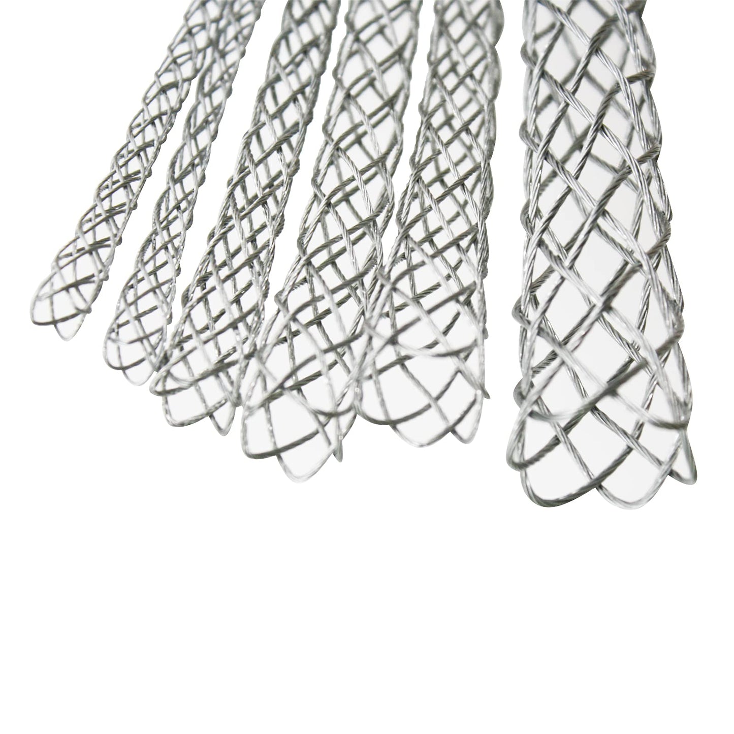 VGongTech Cable Pulling Grip Sock with 5mm Nut Flexible Eye Mesh Rope Cable Sock Kit Galvanizing Steel Antislip Pipe Cable Wire Pulling Grips Lassos 6 Set 4-25mm