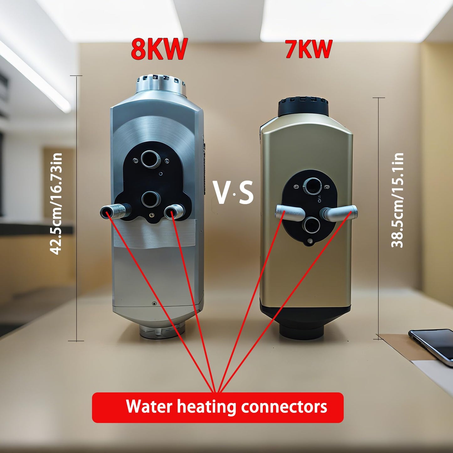 8kW Diesel Heater 12V，All-in-One Water - Air Heater with LCD Display,Automatic Water Temperature Control,for RV Water Tank Heating,Diesel Parking Heater for RVs, Trucks, Ships