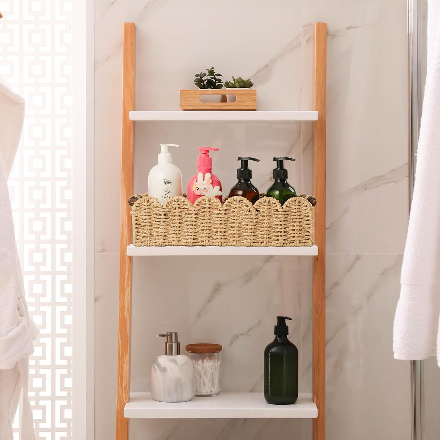 Regine Switzerland Toilet Paper Storage Basket - Stylish Wicker Organizer for Bathroom & Kitchen - Beige