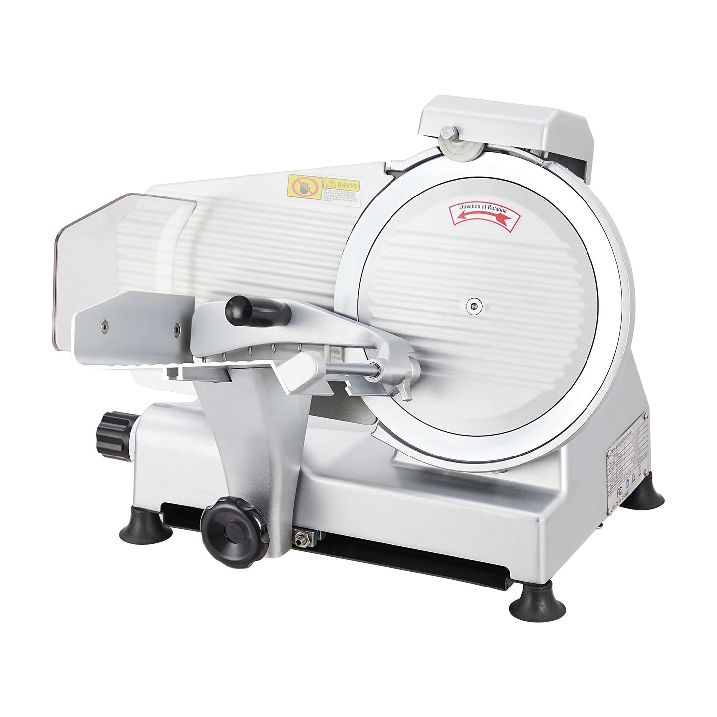 10" Commercial Meat Slicer 550W Dual Motors, Adjustable Thickness 0-14mm, with Safety Blade Cover & Sharpener - for Deli, Restaurant, Home Kitchen Slicing Beef, Ham, Vegetables