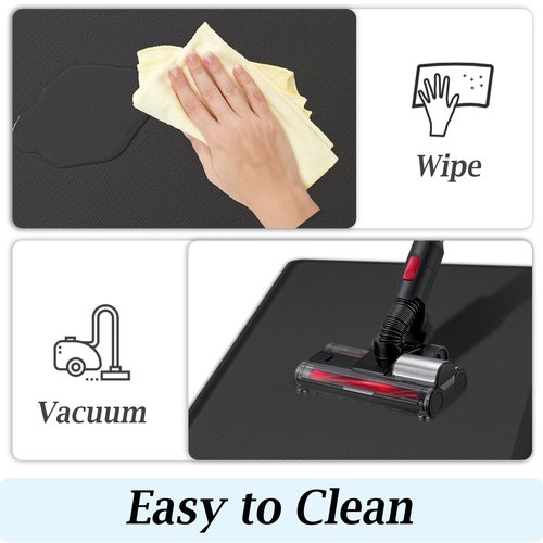 Artnice Anti Fatigue Kitchen Floor Mat, 3/4 Inch Thick Non-Slip Standing Desk Mat, Waterproof Comfort Kitchen Rugs for Home, Sink, Office, Laundry (20" x 47.2", Black)