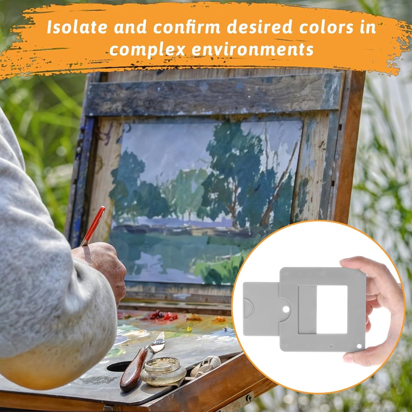BOHUIZ View Finder, View Finder with Sliding Mechanism Optical View Finder Color Isolation View Catcher for Photography