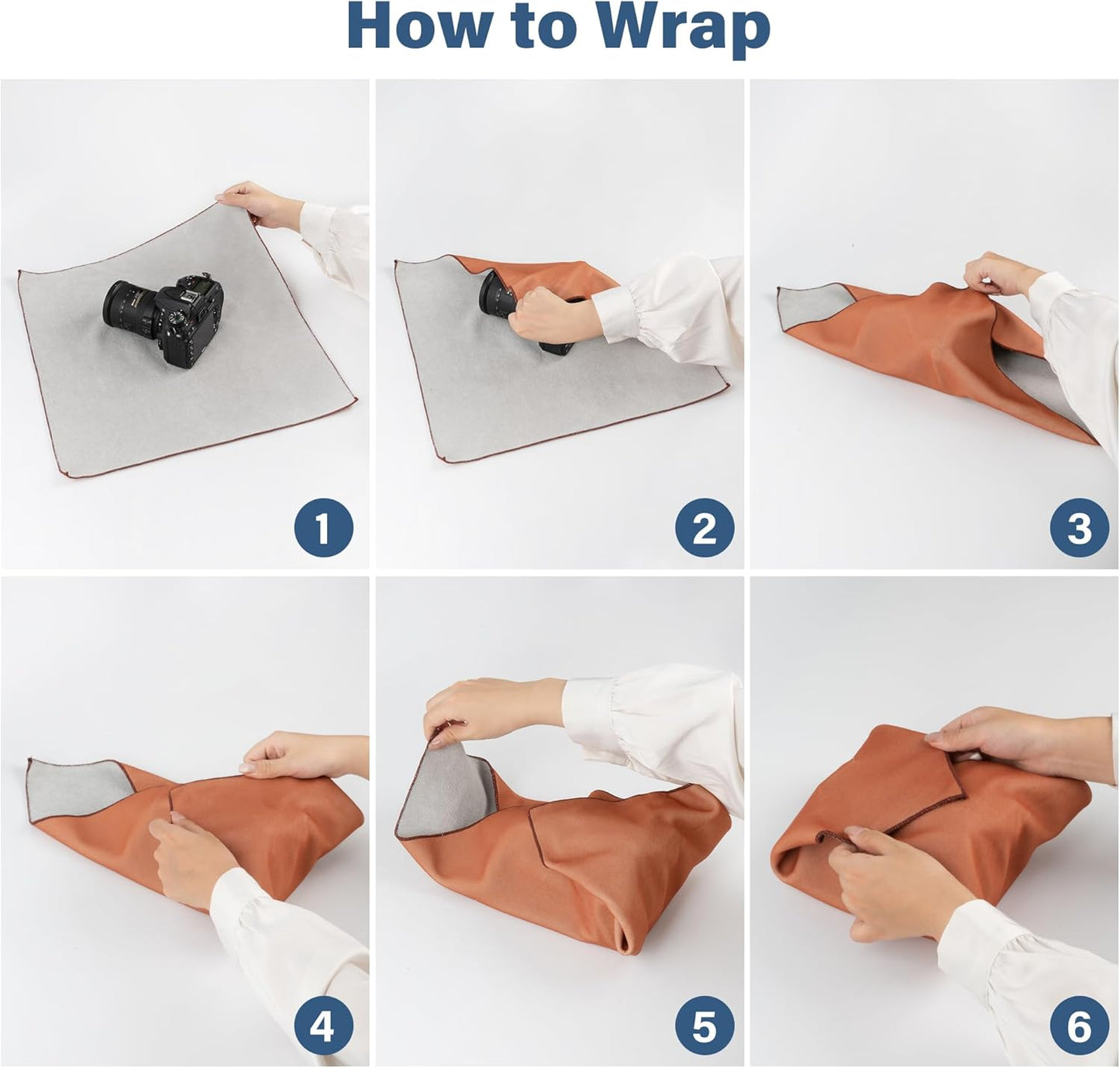 Walking Way Protective Wrap, Self-Adhesive Magic Cloth Camera Wrap, Storage Cloth, Anti-Scratch, Dustproof, Washable