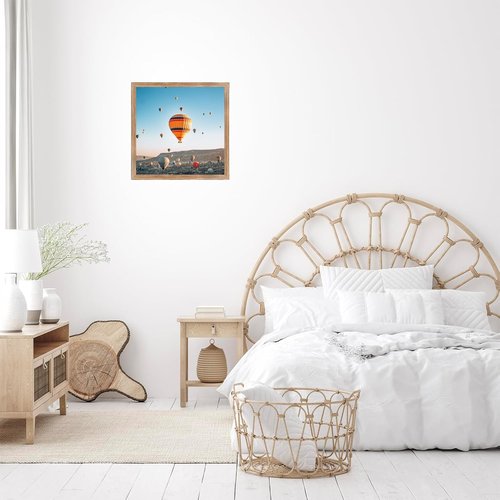 JCJMY 13x13 Rustic Brown Picture Frame - Versatile Wall Hanging for Horizontal or Vertical Display