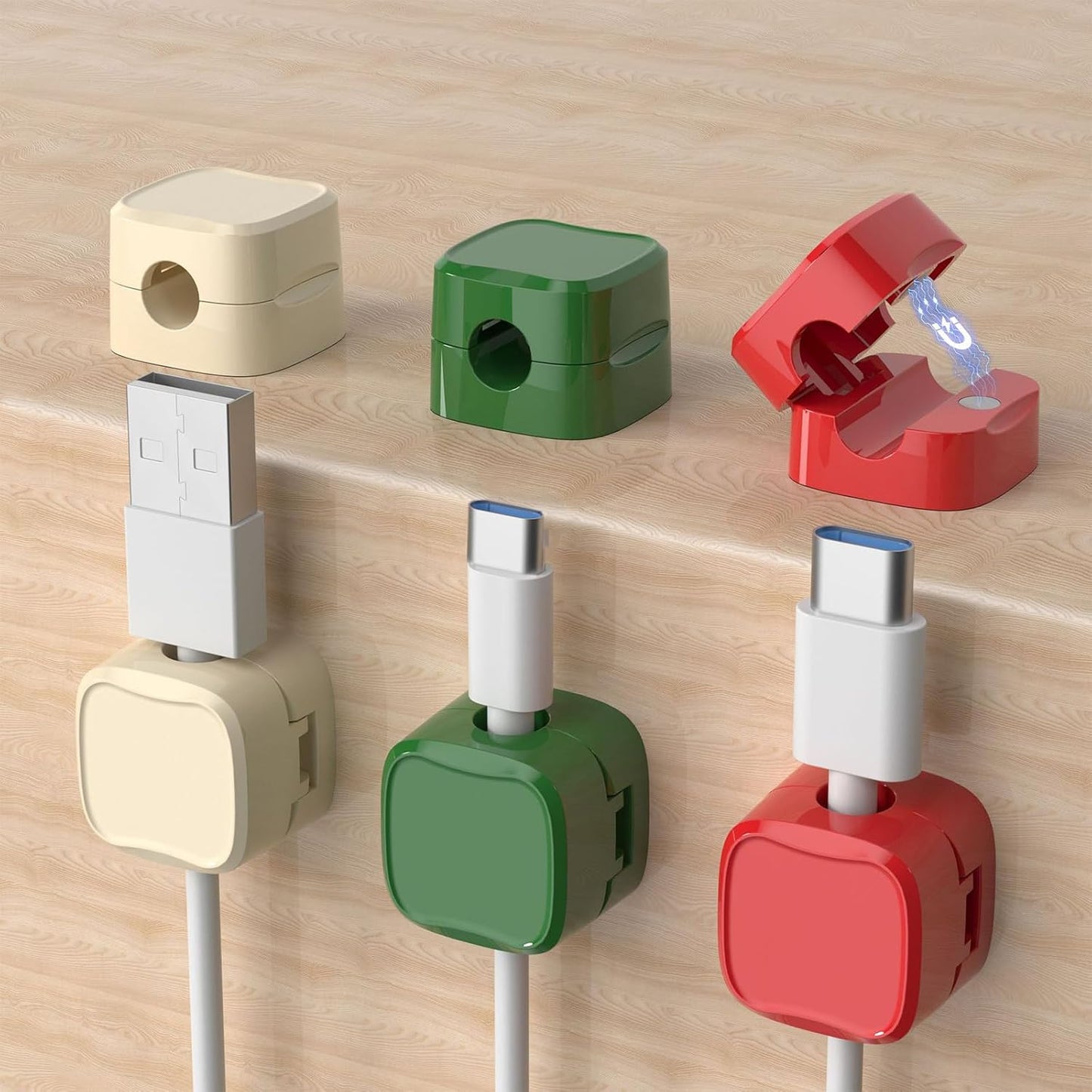 SHYYOULQE Cable Clip Cord Holder for Desk and Nightstands Organizers for Home Car Holder