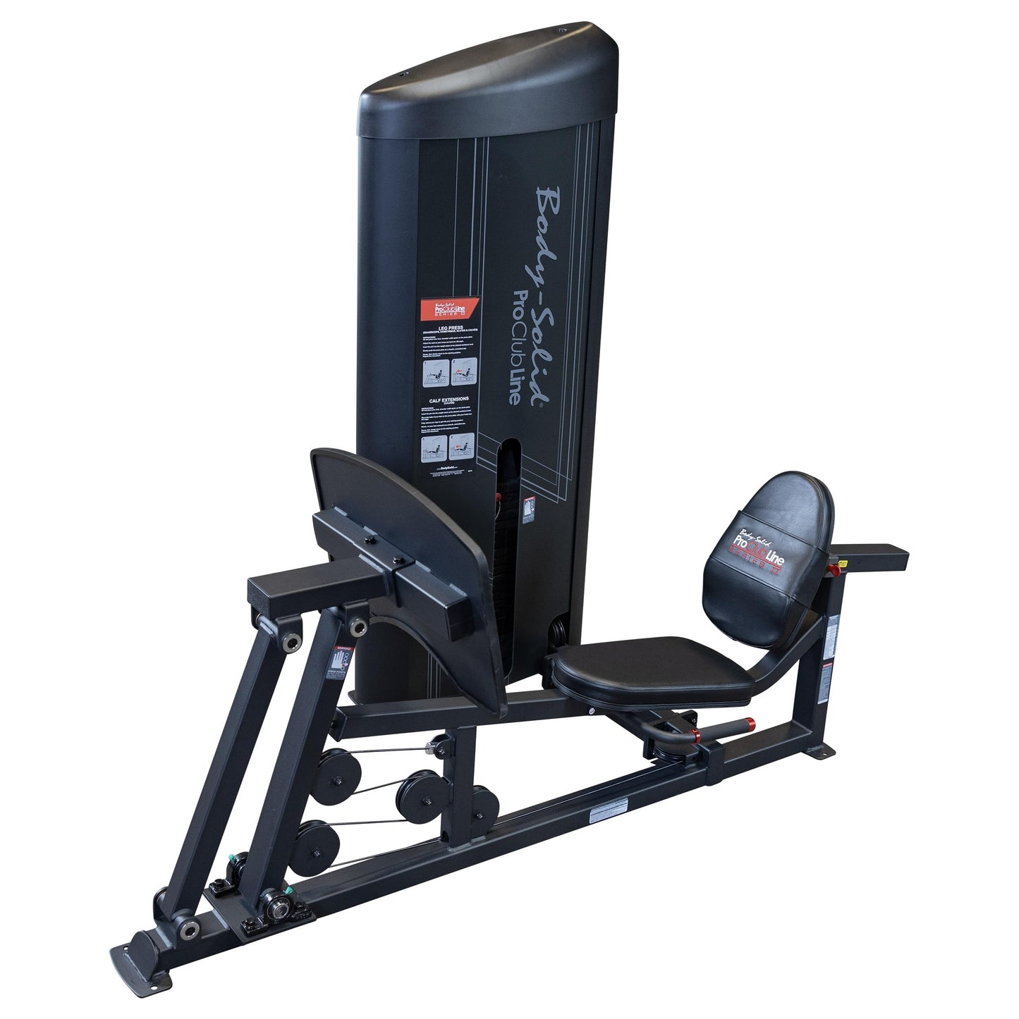 Body Solid (S2LPCX-3) Proclub Line Series II Leg Press/Calf Raise Machine for Commercial and Home Workout, Plate Loaded Muscle Developer Machines for Leg Tonal and Muscles, 310 lbs Weight Stack