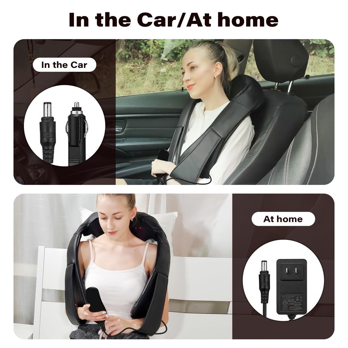 iKristin Neck Massager with Heat, Shiatsu Massager for Neck, Back, Shoulder, Foot and Leg, Deep Tissue 3D Kneading Massage for Relax Muscles at Home and Offie,Back Massagers for Women and Men