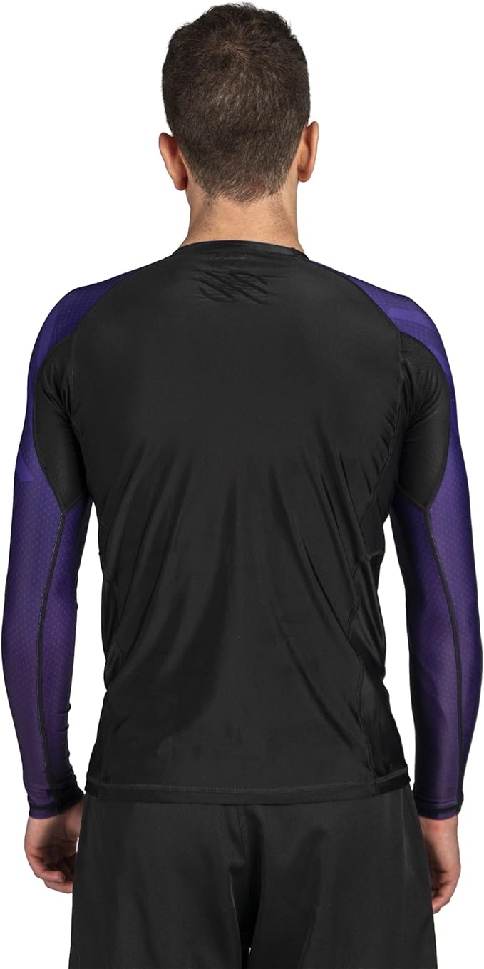 Sanabul Essential Long Sleeve Compression Training Rash Guard for MMA BJJ Wrestling Grappling and No Gi Jiu Jitsu rashguard