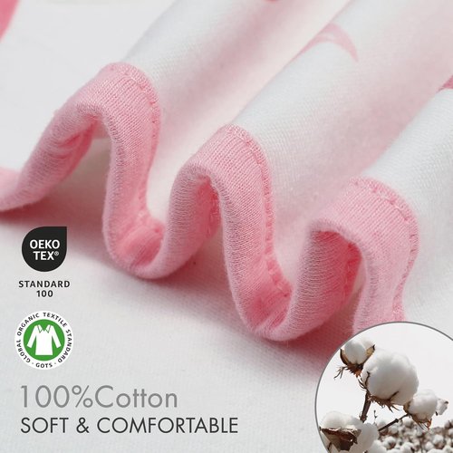 GLLQUEN Baby Girl Swaddles - 3 Pack Infant Sleep Sacks in Pink Floral | Easy Swaddling for Newborns (0-3 Months)