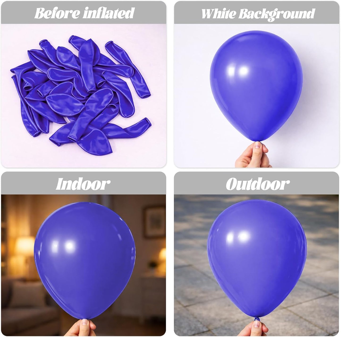 Voircoloria Royal Blue Balloon Garland Kit - 90 Pack in 5/10/12/18 Inch Sizes for Graduation, Weddings & Parties