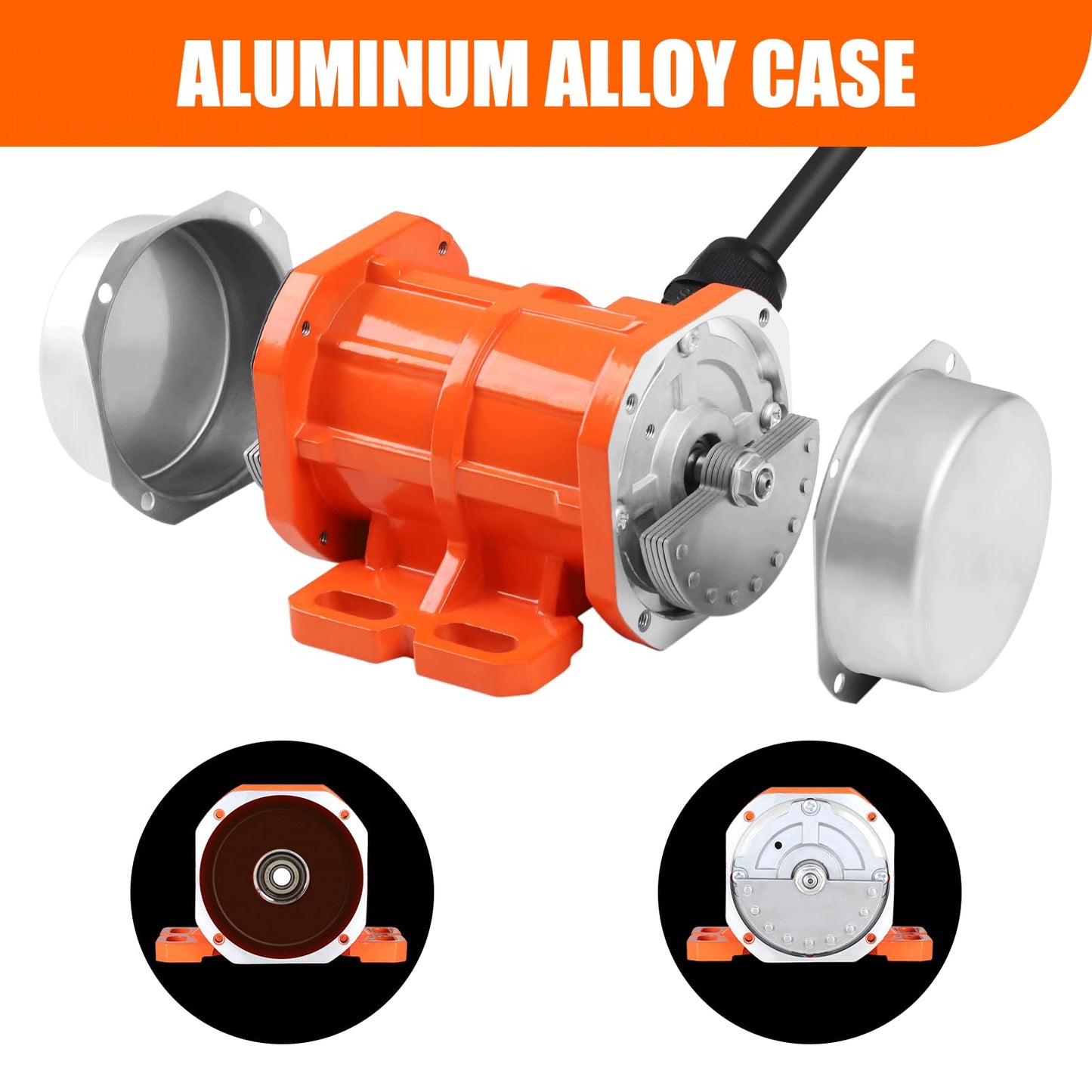 Vibrator Motor for Salt & Sand Spreader and Concrete Mixer 5000rpm 100W DC12V Aluminum Alloy Case Concrete Vibrator