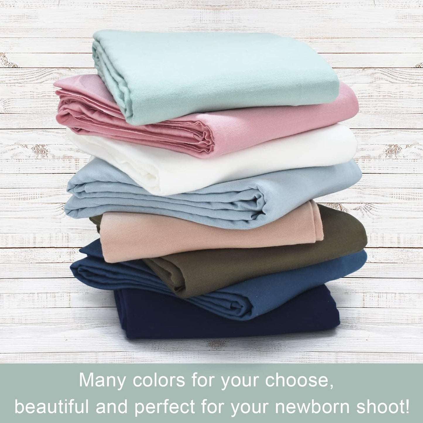 Sage & Blue Wrap Blanket for Newborn Photography - Baby Props for Boys & Girls
