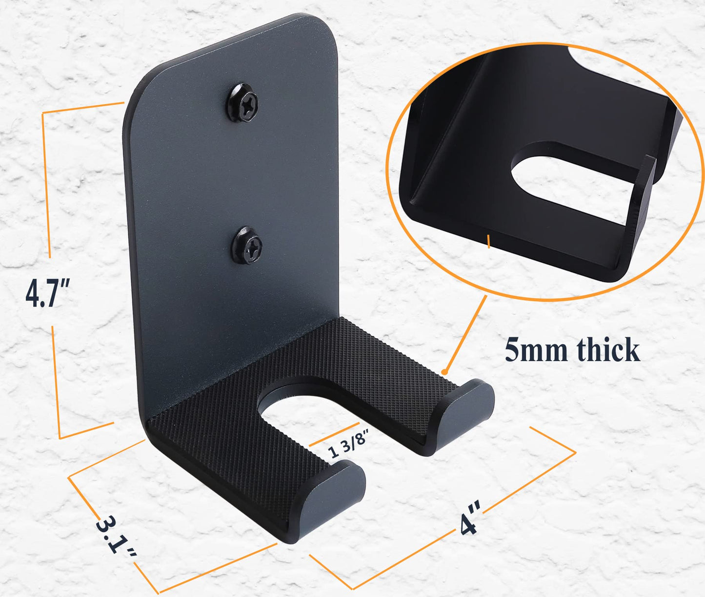 Barbell Storage Rack Wall Mount, Heavy Duty Vertical Barbell Holder Wall Barbell Hanger for Olympic Barbell, Curl bar for Space Saving Commercial or Home Gym Accessory