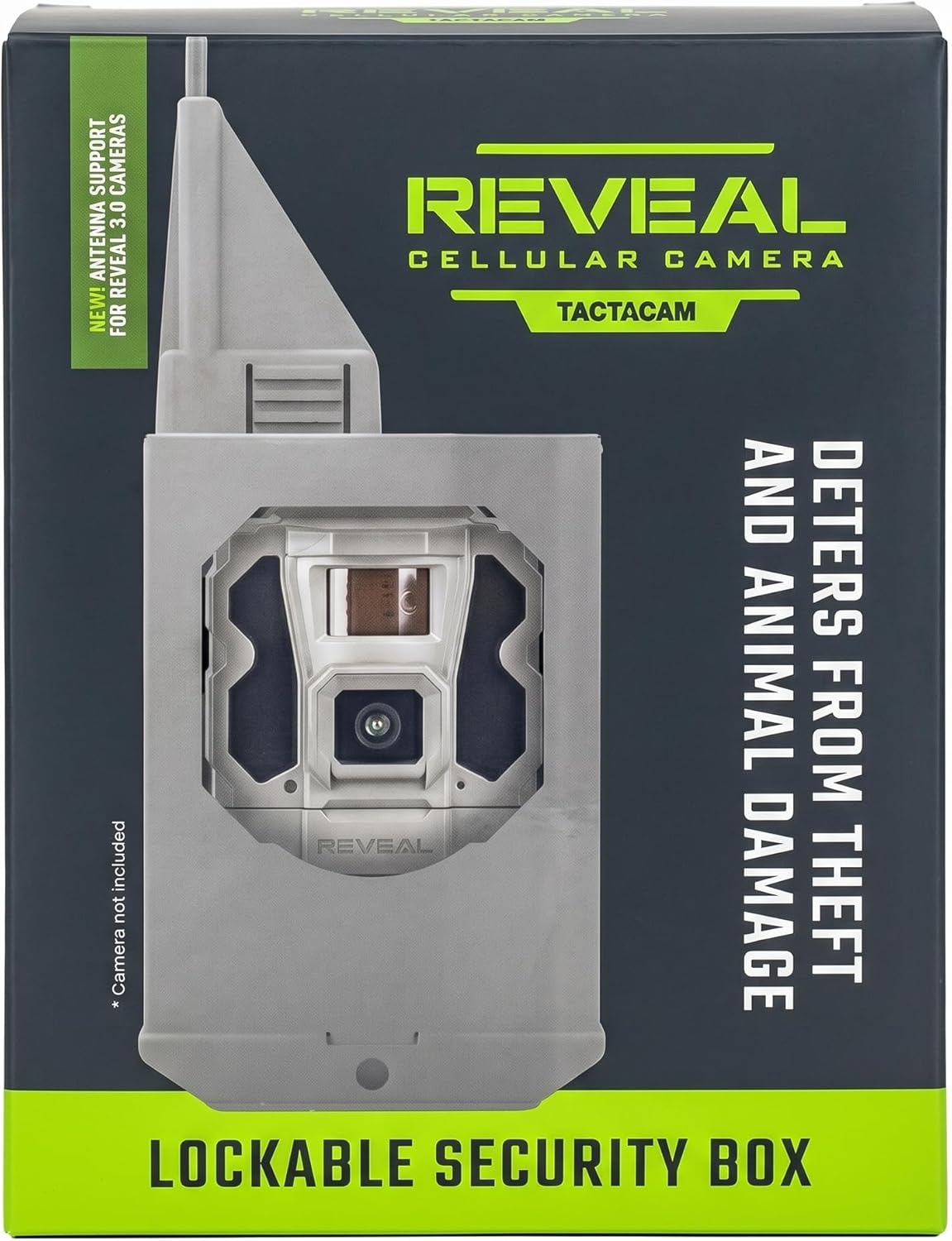 TACTACAM 2.0, 3.0, 3.0, Reveal Security Box Powder-Coated Steel Trail Camera Lock Box, Anti-Theft & Animal Damage