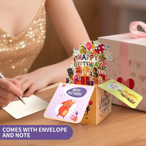 Funny Happy Birthday Pop-Up Card - 3D Celebration Gift Box for Family & Friends | Unique Design