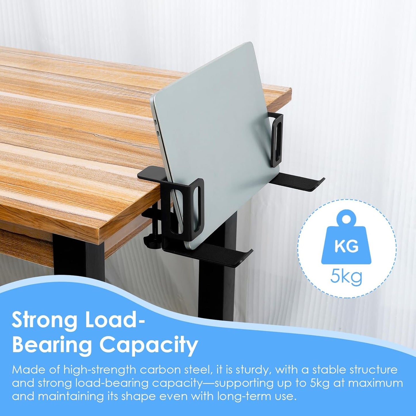 WHQLANG Laptops,Tablets,Keyboards,Backpack Desk Side Laptop Holder, Vertical Desk Side Storage Laptop Holder