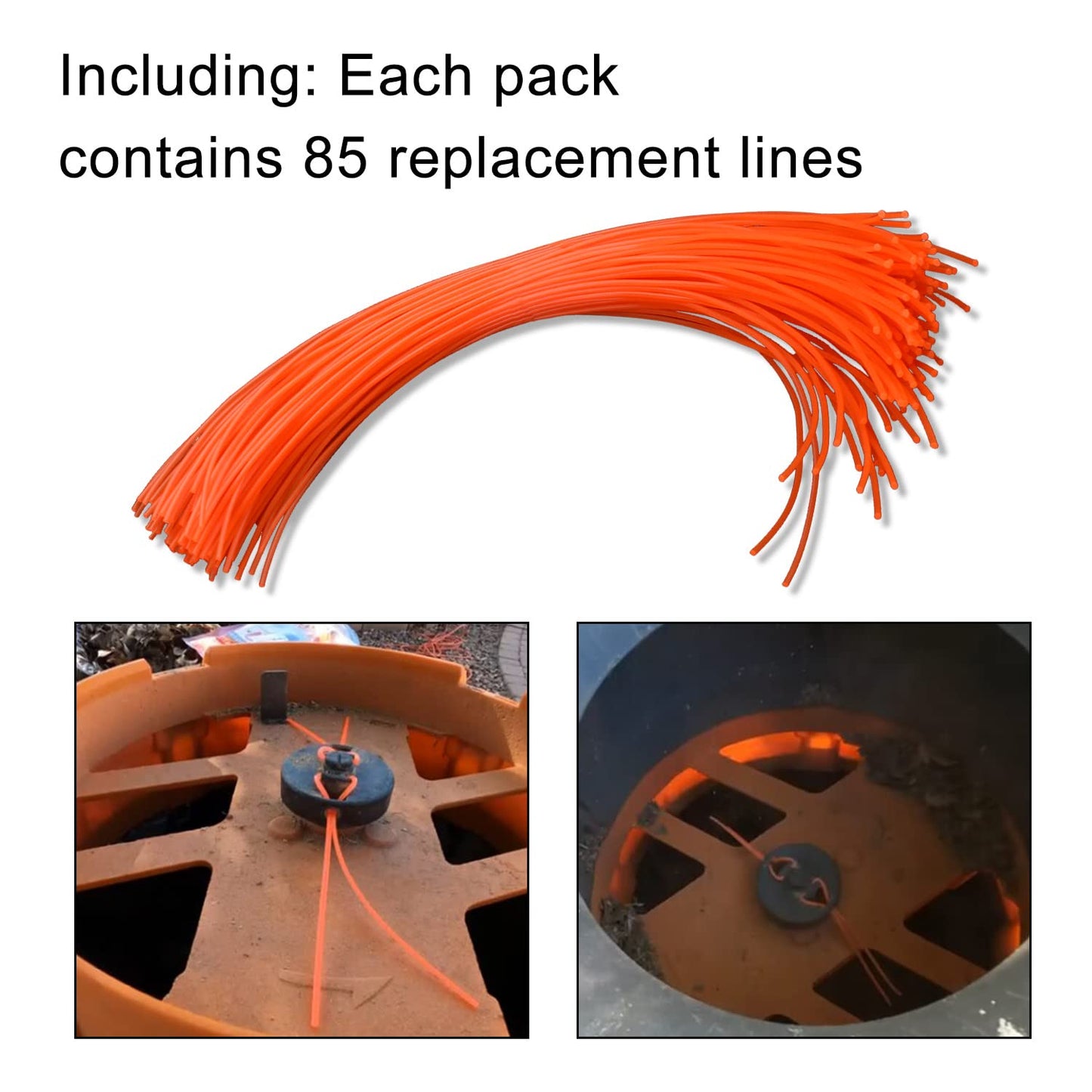 Braveboy 85 Pack WA0050 Flex-A-Line Replacement Line Compatible with Worx 13" WG430 Electric Leaf Mulcher 50018961