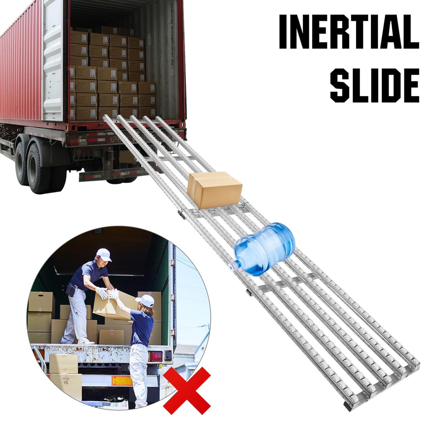 Unloading Artifact Pulley Handling Fluent Strip Slide Gravity Conveyor for Warehouse Dock Factory