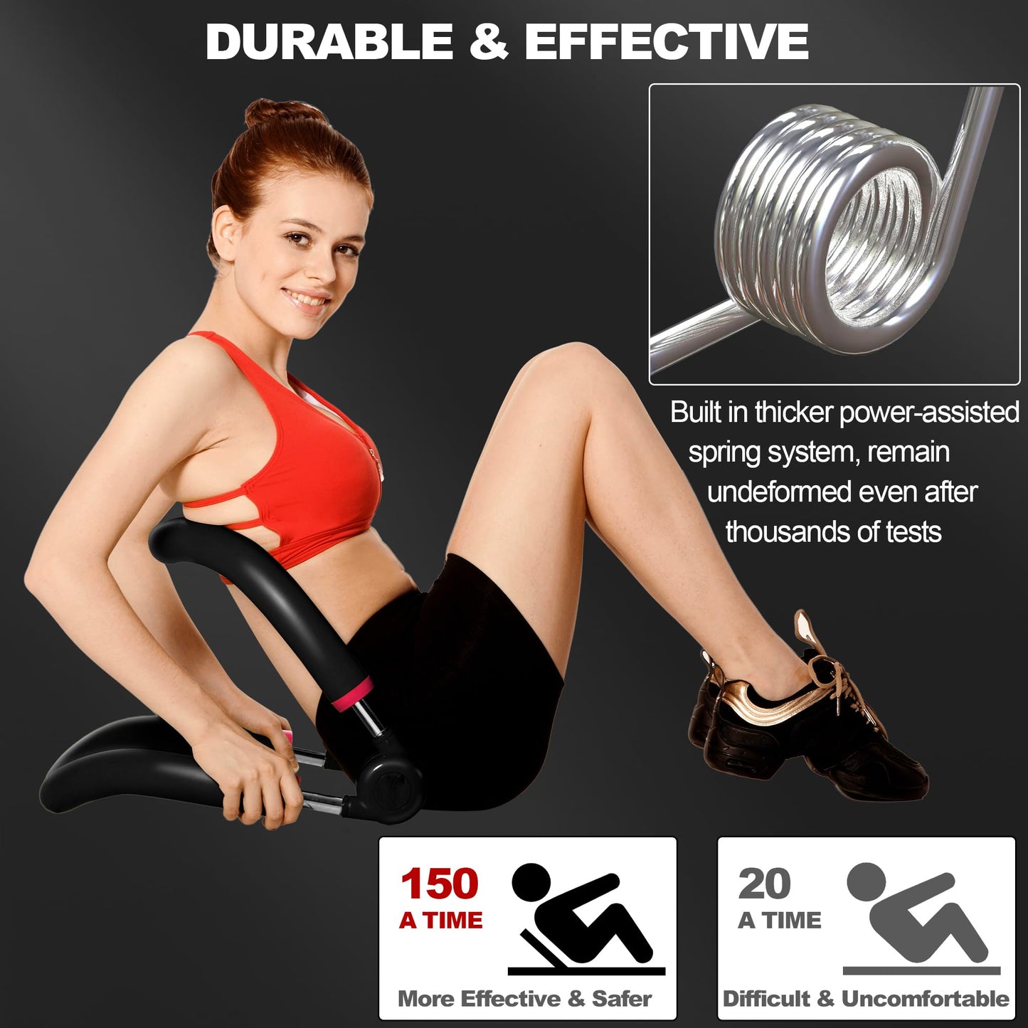 eHUPOO Ab Machine,Adjustable Sit Up Exercise Equipment For Stomach Workout, Adjustable Ab Workout Equipment, Abdominal & Strength Trainer For Men & Women Home Fitness Exercise .US Patented