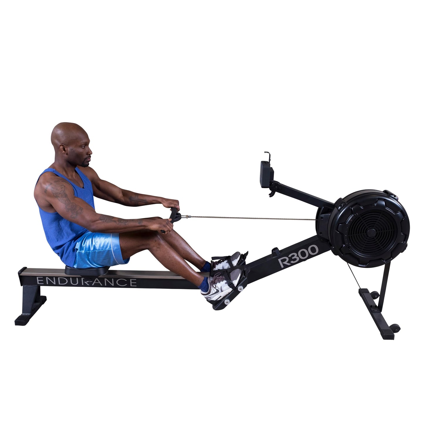 Body-Solid Endurance (R300) Air Resistance Indoor Rower - Cardio & Total Body Workout Machine with Self-Generating Power