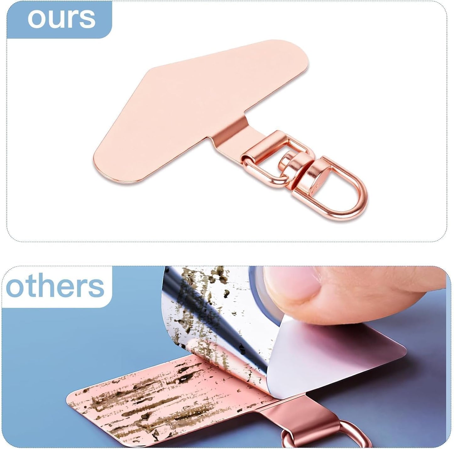 cmetta 360Rotatable Metal Phone Tether Tab for iPhoneCell Phone Lanyard Replacement Part for All Full Phone Cases