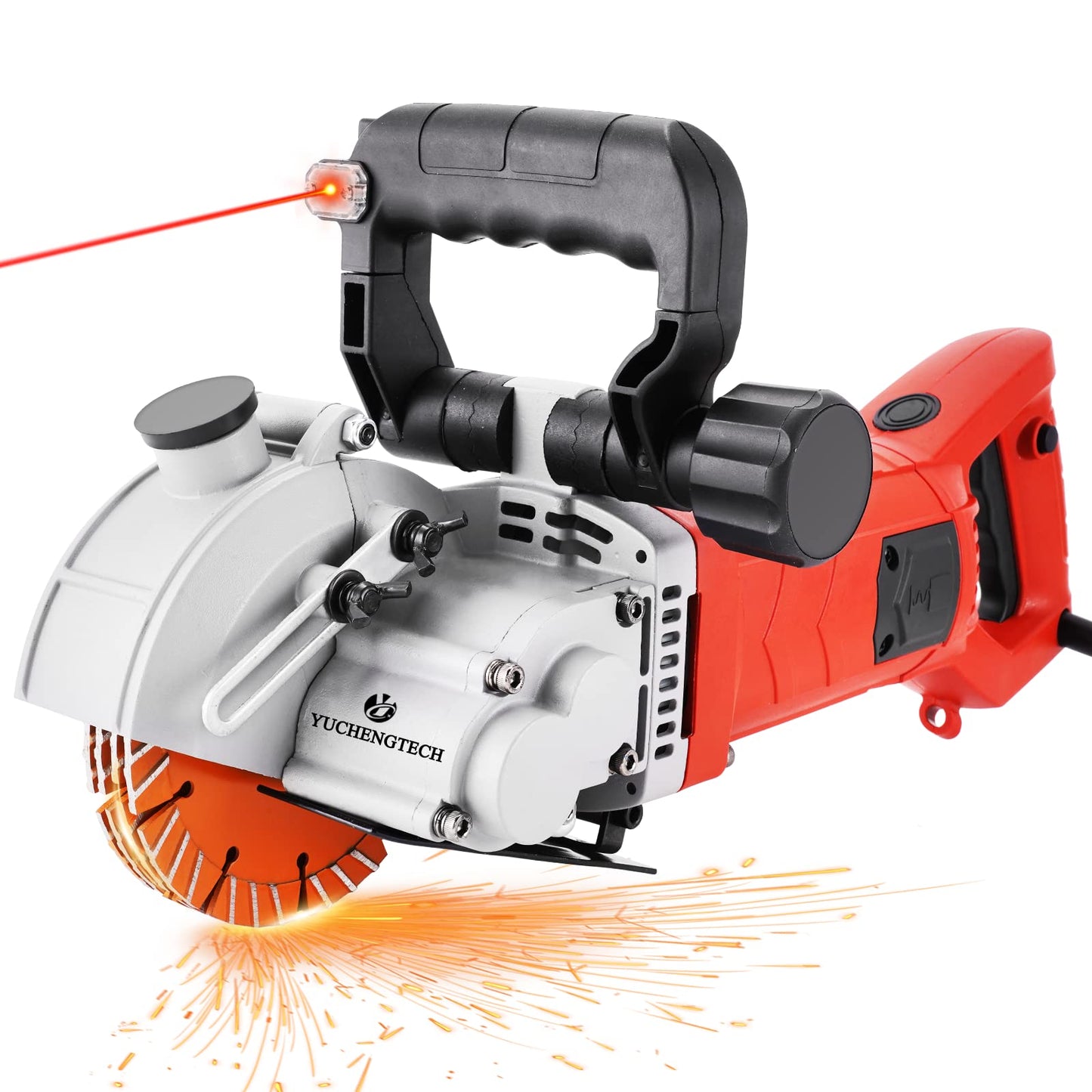 YUCHENGTECH 4800W Wall Groove Cutting Machine Chaser 110V Wall Chaser Cutting Machine Electric Wall Chaser Grooving Cutting Machine Wall Grooving Cutter Machine With Infrared Sighting Line