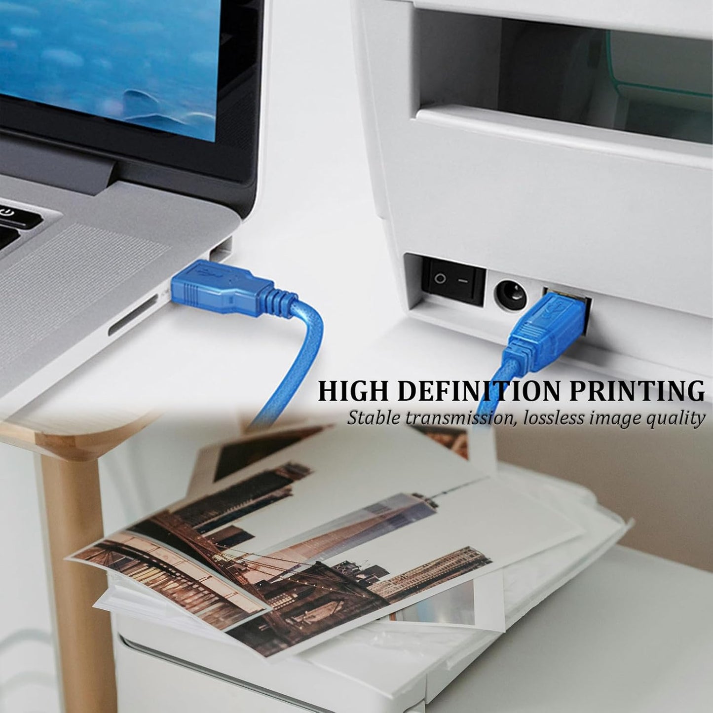 2.0 (20Pcs 11.81IN) SmaringRobot USB A to USB B Cable Wire, USB Cable Connectors, Printer Cables Wire for Connecting