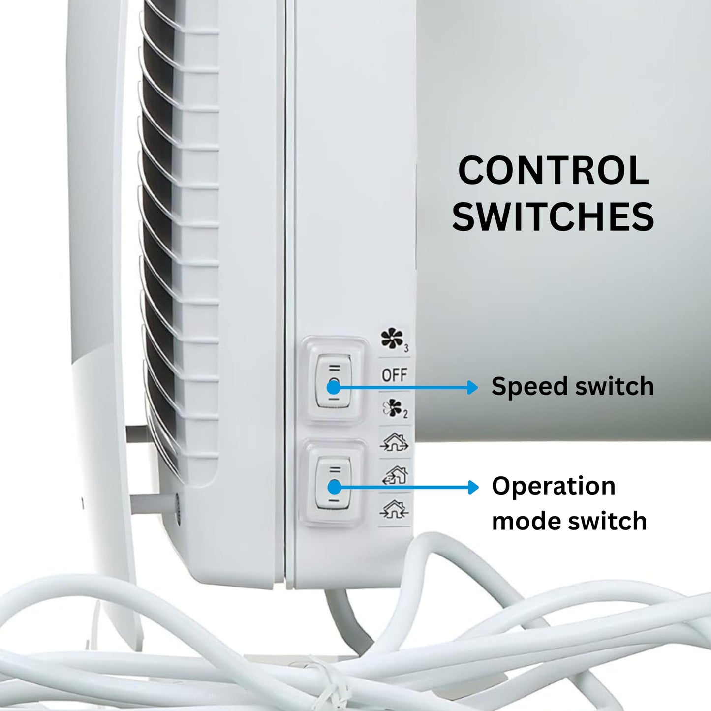 VENTS-US TwinFresh Comfo RB1-50-2 - Ductless ERV Through-the-Wall Single Room Ventilation Fan, 30 CFM, Energy Recovery Ventilator with Remote Control and Humidity Sensor