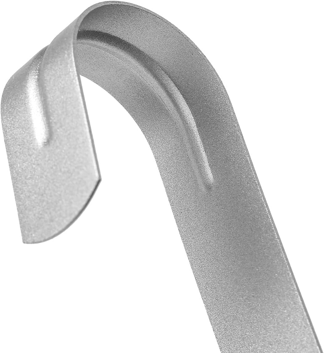 Sattiyrch 15" Wreath Hanger - Sturdy Steel Over The Door Hook for Front Door (Silver, 2-Pack)